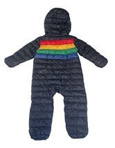 Primary Baby Puffer Snowsuit Rainbow Stripe 6-12 Months Convertible Feet Mittens image 5