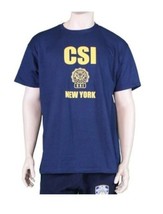 CSI New York City Crime Scene Tee Investigation T-Shirt Navy Police PDNY Mens - £13.58 GBP