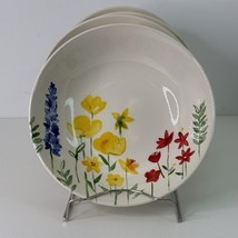 4 Soup Bowls Royal Stafford Spring Flowers Scattered Watercolor Floral 7... - $48.46