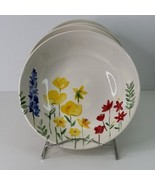 4 Soup Bowls Royal Stafford Spring Flowers Scattered Watercolor Floral 7... - $891.79 MXN