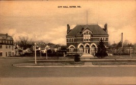 VINTAGE MAYROSE LOCAL VIEW POST CARD- CITY HALL, DOVER, DELAWARE BK68 - £5.25 GBP