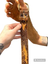 Beautifully Handcrafted Leather Belt With Eagles Top Grain Leather - £29.25 GBP