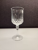 Vintage Longchamp Cristal D&#39;Arques-Durand Clear Cut Glass Goblet - £14.04 GBP