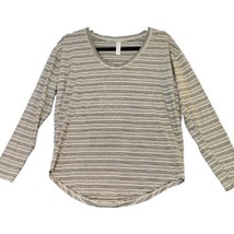 Athleta Cloudlight Stratus Top Black White Stripe Long Sleeve Tee T Shirt Small  - £10.67 GBP