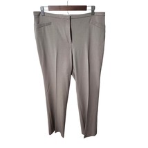 Chico’s Dress Pants Women’s 1.5(10) Medium Tan Stretch Flat Front Side Z... - $24.69