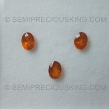 Natural Spessartite Oval Facet Cut 7X5mm Salamander Orange Color VVS - SI Clarit - £65.31 GBP