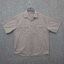 Cabela&#39;s Men&#39;s Button Up Shirt Short Sleeve Size Large Hunting Fishing - £10.87 GBP