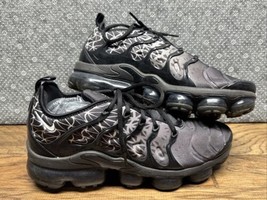 Size 9 Nike Air VaporMax Plus Geometric Black Grey 924453-017 EUC Shoes Sneakers - £57.36 GBP