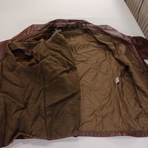 Vtg Sears The Leather Shop Men's Redish Brown Leather Jacket Sz 42 Reg Zip Liner image 10
