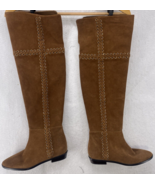 Michael Kors Boots Women’s 8 Malin Grommet Brown Caramel Suede Over The ... - $74.24