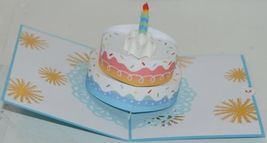 Lovepop LP2552 Rainbow Happy Birthday Cake Pop Up Card White Envelope image 3