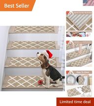 Edging Stair Treads Non-Slip Carpet Mat 28inX9in Indoor Stair Runners fo... - $138.58