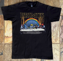 PRIMUS 2017 Tour T-Shirt-Desaturating Seven-Black-Tiltex-S-Graphic Tee - £36.67 GBP