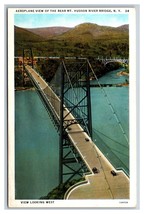 Aeroplane View Bear Mountain Bridge Hudson River New York NY UNP WB Postcard F21 - £1.54 GBP
