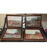 Vintage Equestrian hot pads ~ trivets cork type ~ set of 4 - £14.97 GBP