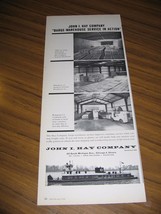 1963 Print Ad John Hay Barge-Warehouse Service Chicago,IL - £11.05 GBP