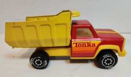 Vintage 80&#39;s Red Yellow Tonka Mini Dump Truck 7.5&quot; - Toy  good condition - $12.59