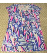 Lilly Pulitzer Stretch T-Shirt Top Red Right Return Sailboat Print Size ... - $29.98