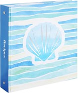 Costal Kitchen QP12-25762 Shell Recipe Book 3-Ring Card Pocket Binder 9 ... - $748.25 MXN
