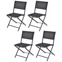 Outdoor Patio Folding 4 Pcs Chairs - £140.09 GBP