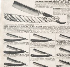 1900 Razors Barber Tools Shaving Advertisement Victorian Sears Roebuck 5.25x7&quot;  - £14.48 GBP