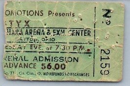 Vintage Styx Concert Ticket Stub March 29 1978 Dayton Ohio - $49.51