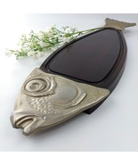 Wooden Fish Serving Tray – Vintage Large Carp Platter - Decorative Wall Art - £87.07 GBP