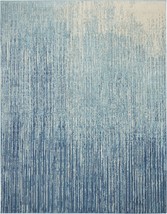 HomeRoots 385286 7 x 10 ft. Navy &amp; Light Blue Abstract Area Rug - £183.52 GBP