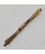 Vintage Tie Clip Clasp Bar Art Deco NU-LOK Pat 1849020 Gold Tone 1.75 Inch - £7.05 GBP