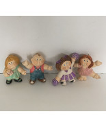 Vintage ceramic ornaments 4 piece cabbage kids lot Christmas tree decor - $366.59 MXN