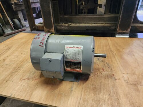 Used Leland-Faraday 1/2 HP 3 PH Electric Motor EB56 Frame 1140 RPM CAT N... - $119.99