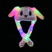 Led Light Plush Moving Bunny Ears Hat Cute Rabbit Women Hat Movable Ears... - $23.99