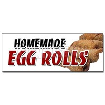 48&quot; Homemade Egg Rolls Decal Sticker Spring Chinese Freshly Ground Pork Fried - £47.39 GBP