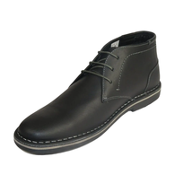 Men's Steve Madden Chuka Boot Soft Leather Lace up Harken Black image 3