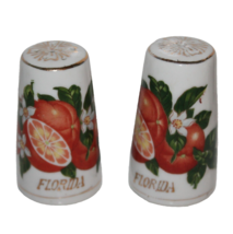 Vtg Florida Souvenir Oranges Salt &amp; Pepper Shakers Set Japan  Orange Sli... - £15.73 GBP