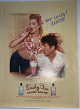 2000 Magazine Print Ad Lucky You Lucky Brand Fragrance Girl Shake &amp; Ice Cream - £3.85 GBP