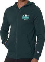 NWT Champion Middleweight Jersey Full Zip Hoodie, Left Chest C, Green Si... - $19.79