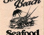 South Beach Seafood &amp; Raw Bar Menu Key West Florida 1990&#39;s - £14.19 GBP