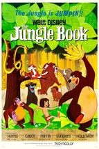 1967 Walt Disneys The Jungle Book Movie Poster Print Mowgli Baloo Bagheera  - £6.03 GBP