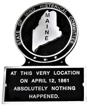 Maine 1861 State Marker, ME 1861 State Plaque, Metal Plaque, Hand Painted - £23.39 GBP