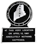 Maine 1861 State Marker, ME 1861 State Plaque, Metal Plaque, Hand Painted - £23.45 GBP