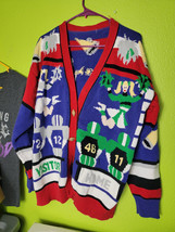 Berek2 Berek 2 Football Cheerleaders Cardigan Ugly Sweater Size L Large VTG Rare - $97.99