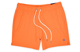 Brooks Brothers Orange 5&quot; Emb Montauk Swim Trunk Shorts, L Large 8629-10 - £70.01 GBP