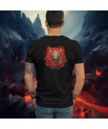 Fiery Beast Red Dragon T-Shirt | Flame Demon Graphic Tee | Fantasy Gamer... - $26.37 CAD+