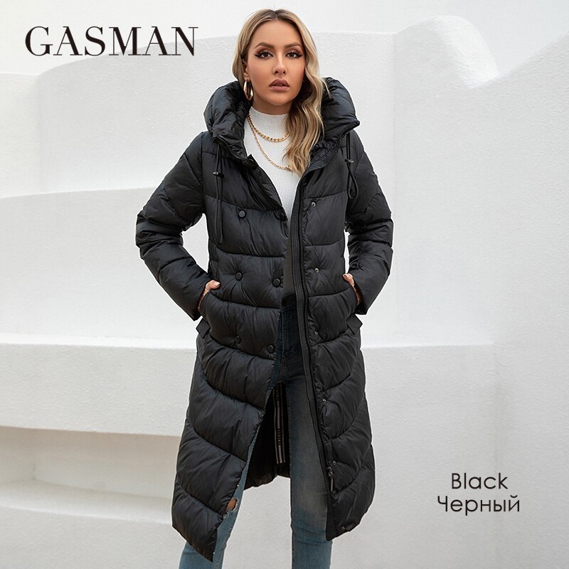 Primary image for GASMAN 2022  Long Puffer Winter Down Jacket Women Thick Coat Women Hooded Parka 