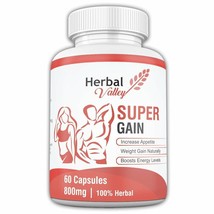 HerbalValley Super Weight Gain Natural Capsules for Men and Women, 60 Ca... - £32.92 GBP