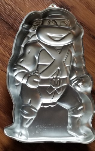 Wilton Cake Pan Teenage Mutant Ninja Turtle Michelangelo Vintage 1989 Aluminum  Item image 2