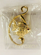 Vintage Jordache Gold Tone Fish Brooch Pin New - £7.89 GBP