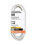 Master Electrician 02352ME01 20-Feet Outdoor Extension Cord, White - $35.68 CAD