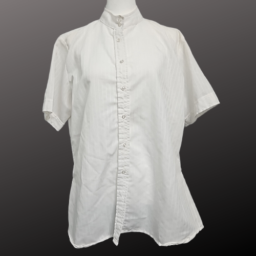 Miller&#39;s Silhouette English Riding Show Shirt White Short Sleeves Size 40 - $25.73
